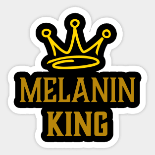 Melanin King, Black Man, African American Black History Sticker